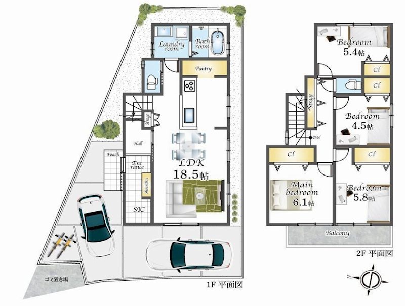 茨木市郡山2丁目　建築条件付売土地　1号地 間取り図
