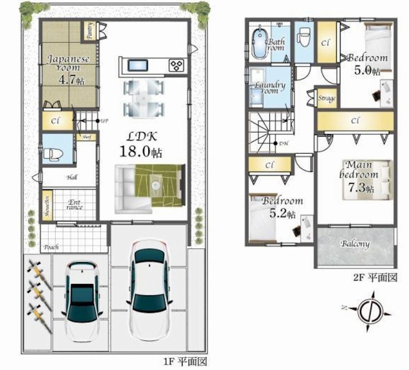 茨木市郡山2丁目　建築条件付売土地　2号地  間取り図