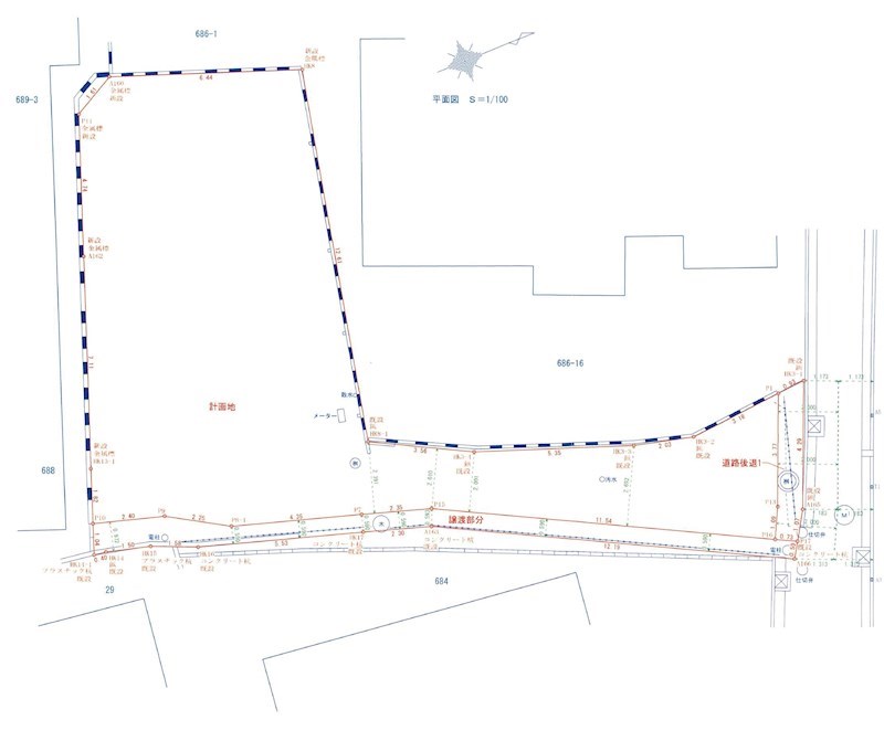 吹田市岸部中4丁目　売土地 間取り図