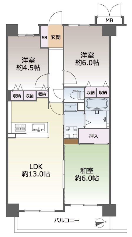 リベール千里新芦屋  間取り図