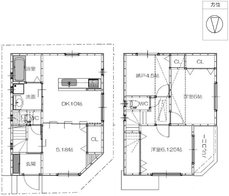 高槻市若松町 新築一戸建 間取り図