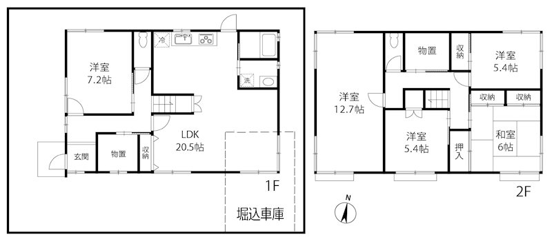 高槻市日吉台七番町　中古一戸建 間取り図
