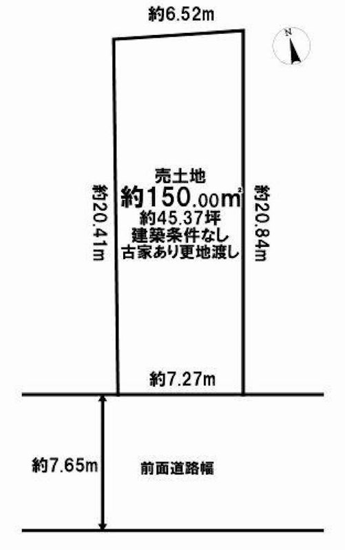 茨木市鮎川3丁目　売土地 間取り図