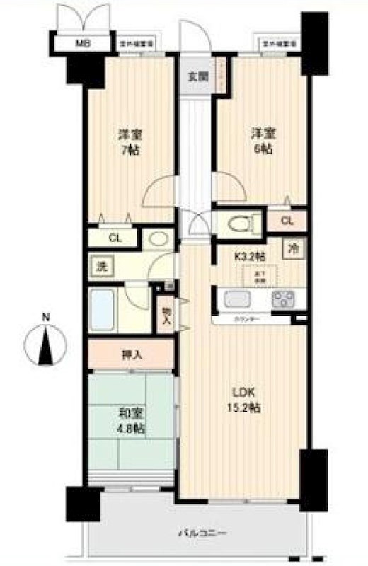パレ千里壱号棟 間取り図