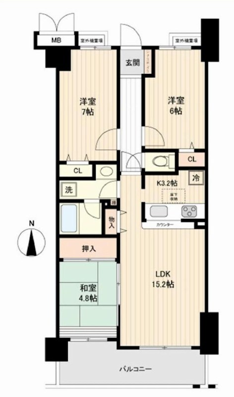 パレ千里壱号棟 間取り図