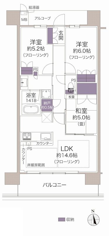 パークナード・レーベン茨木さわらぎ 間取り図