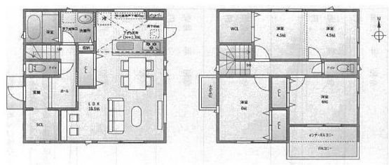 高槻市大和1丁目　新築一戸建 間取り図