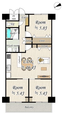 枚方淀川公園スカイハイツ 間取り図