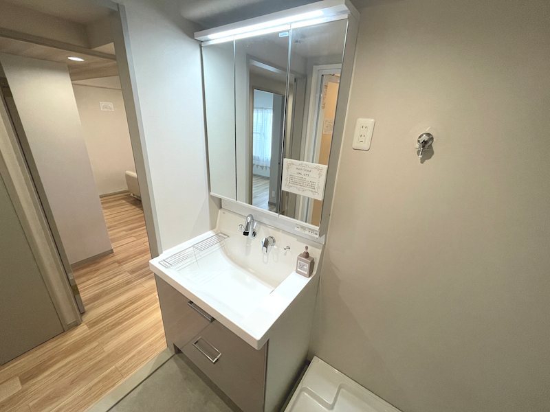 三面鏡洗面化粧台新調 枚方淀川公園スカイハイツ その他