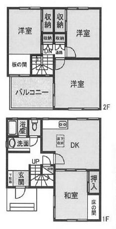 高槻市寿町3丁目　中古テラスハウス 間取り図