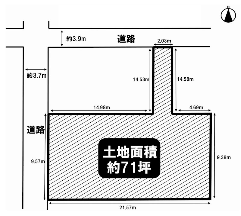 茨木市稲葉町　売土地 間取り図