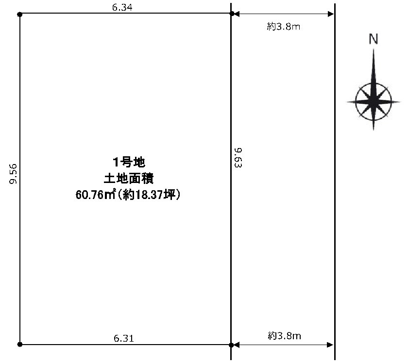 高槻市明野町 売土地 間取り図