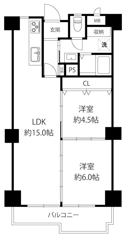 茨木グランドハイツ 間取り図