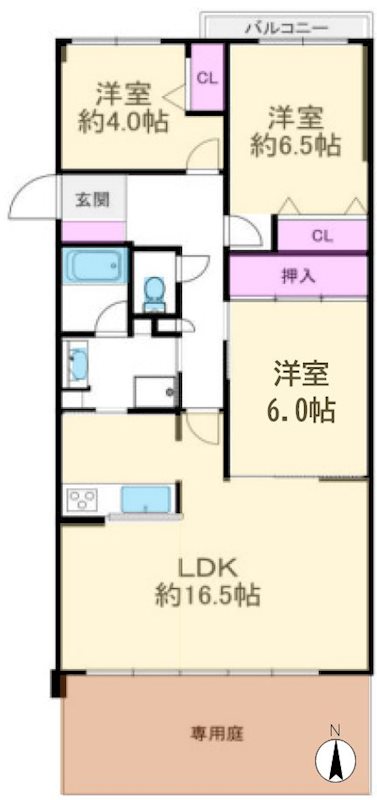 ひらかた北山アミタス2号棟 間取り図