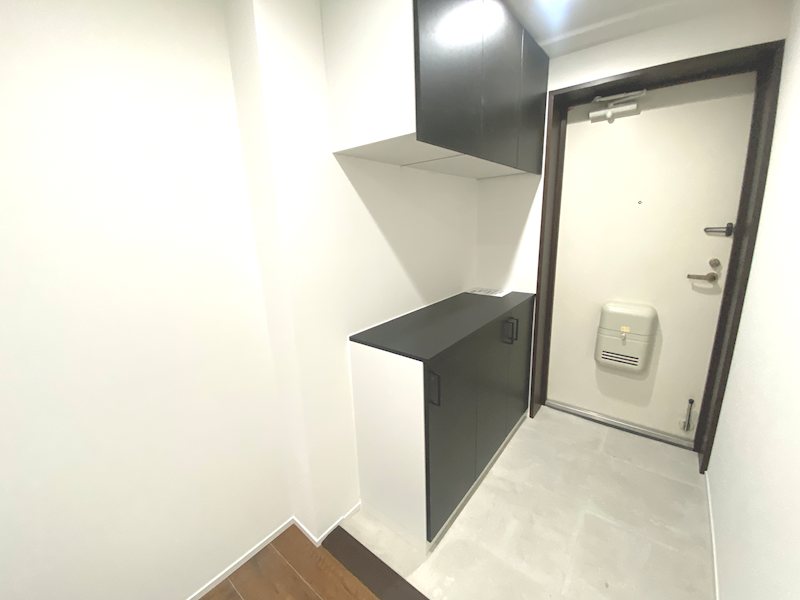 下駄箱も新調交換、玄関ホール ひらかた北山アミタス2号棟 その他