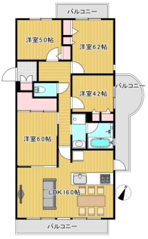ひらかた北山アミタス9号棟 間取り図