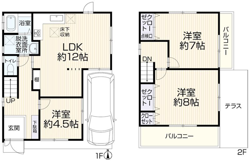 東船橋2丁目一戸建（再生住宅） 間取り図