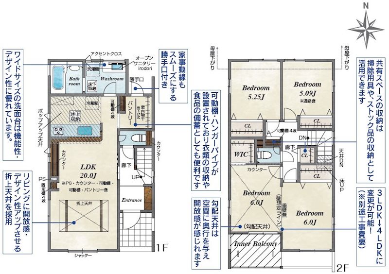 渚東町全2棟新築分譲地内2号棟 間取り図