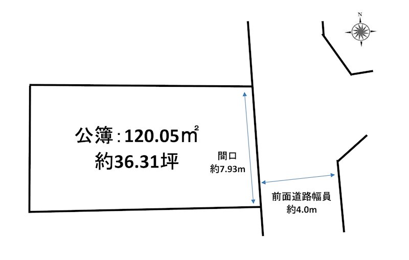 高槻市須賀町 売土地 間取り図