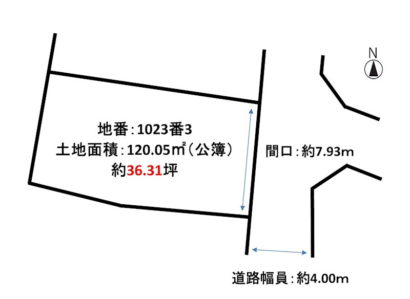 高槻市須賀町 売土地 間取り図