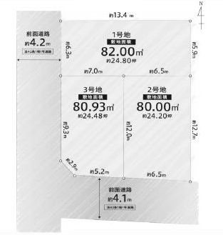 高槻市宮田町2丁目　売土地　3号地 間取り図