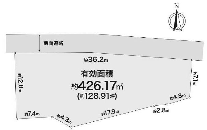 高槻市岡本町　　売土地 間取り図