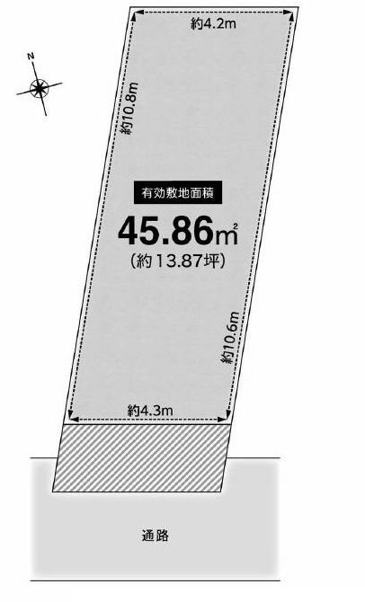 高槻市氷室町2丁目　売土地 間取り図