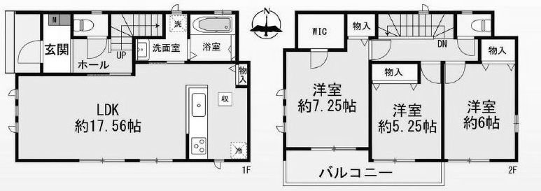 高槻市芝生町2丁目　新築一戸建 間取り図
