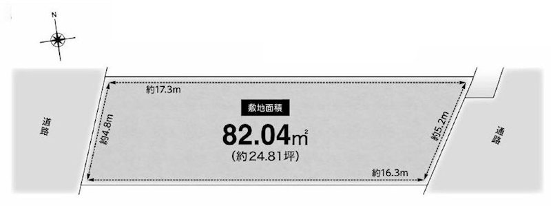 高槻市別所中の町　売土地 間取り図