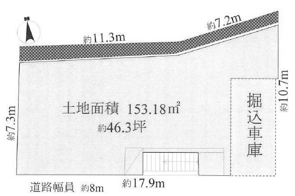 高槻市奥天神町1丁目　売土地 間取り図