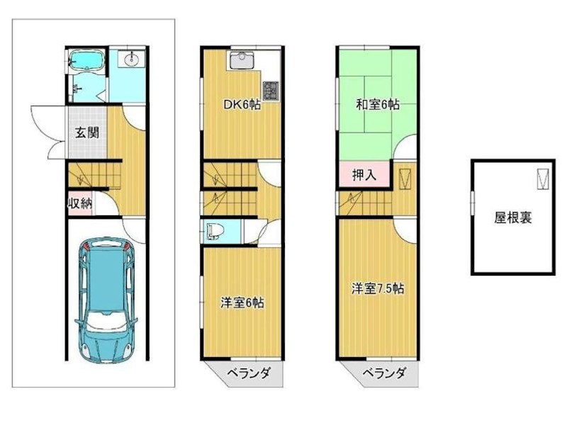 摂津市鳥飼下2丁目　中古一戸建 間取り図