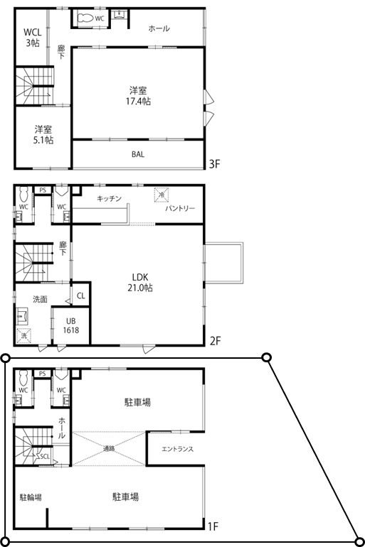 摂津市鳥飼野々1丁目　新築未入居物件 間取り図