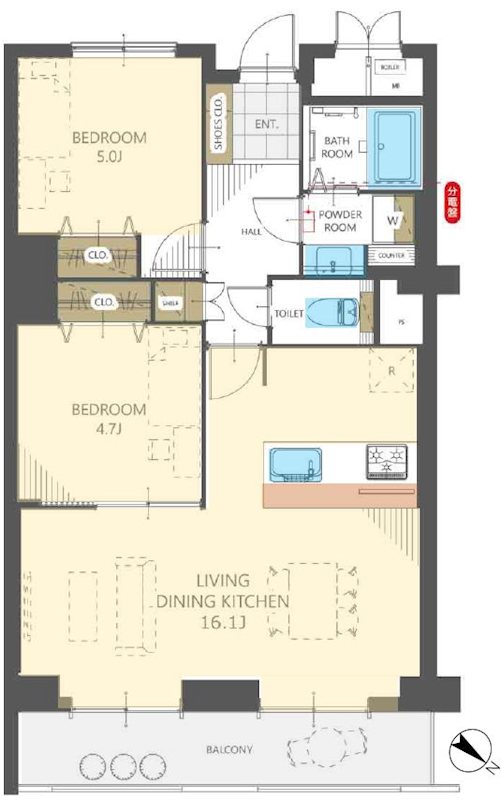 メゾン枚方岡山手 間取り図