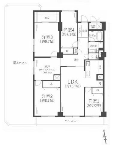 ユニハイム高槻 間取り図