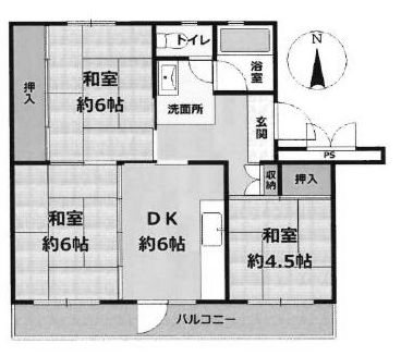 富田第二住宅71号棟  間取り図