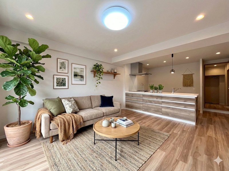 約16.5帖のリビング♪【家具配置イメージ】 白川高層住宅8号棟 その他