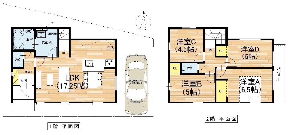 高槻市大塚町2丁目　新築一戸建 間取り図