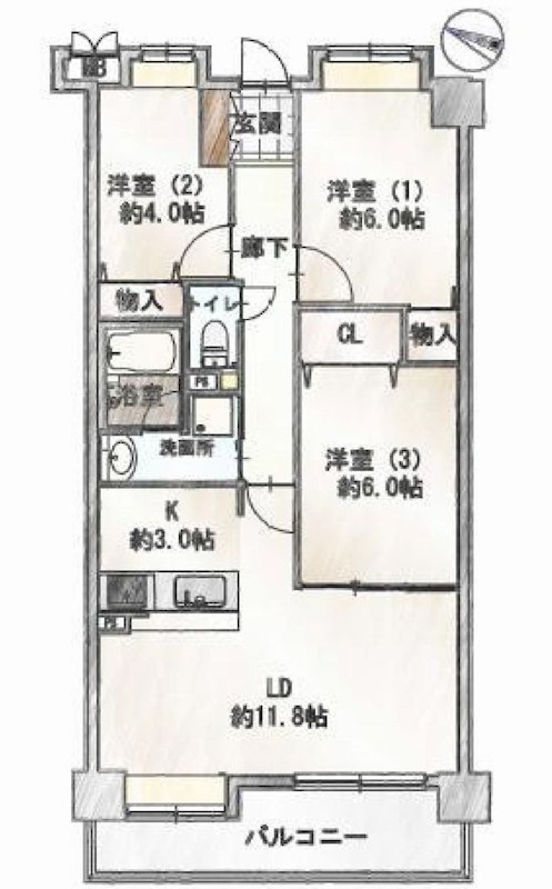 エンゼルハイム吹田東 間取り図