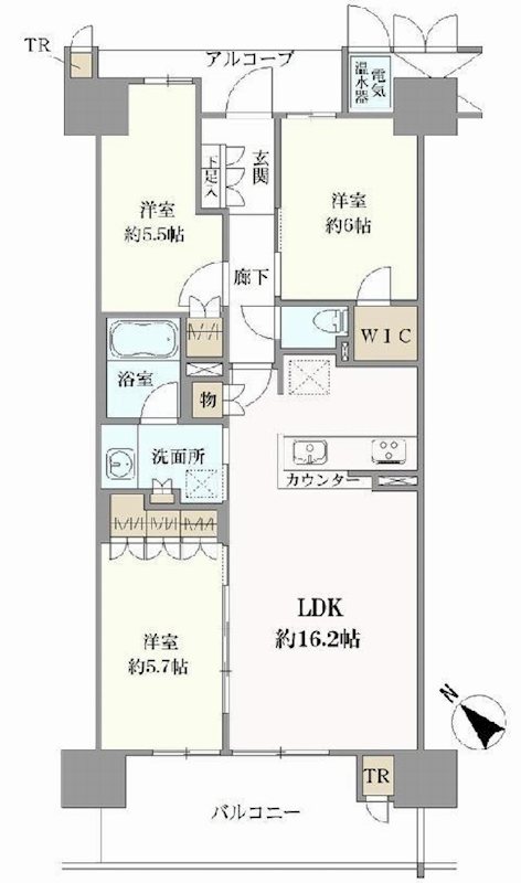 シェリア彩都　HANA・KAZE   間取り図