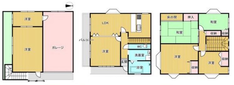 高槻市芝生町2丁目　中古一戸建 間取り図