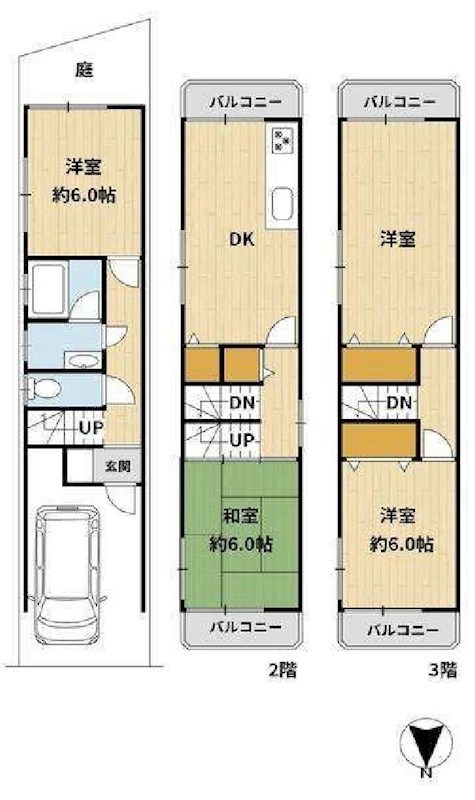 高槻市津之江町1丁目　中古一戸建 間取り図