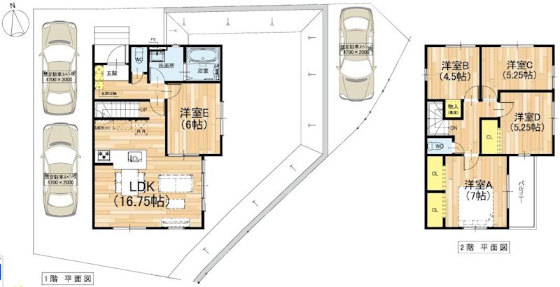 印田町限定1邸新築分譲住宅 間取り図