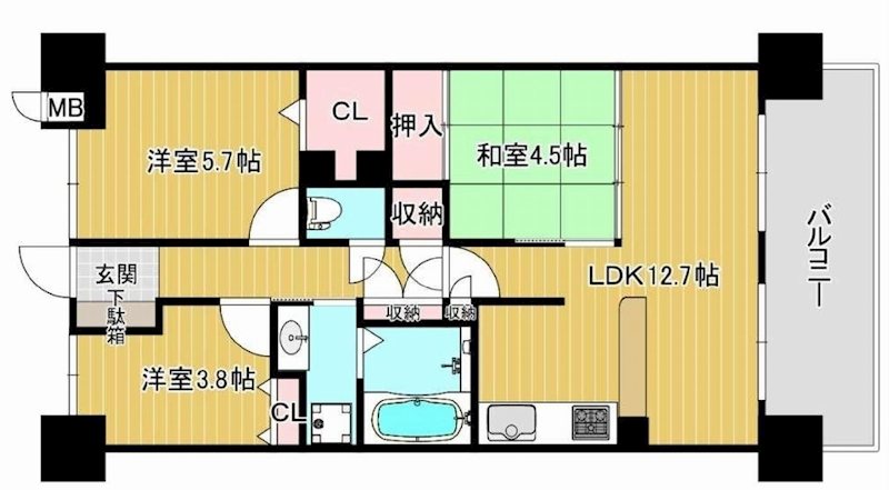 ライオンズマンション千里丘ガーデンシティ  間取り図