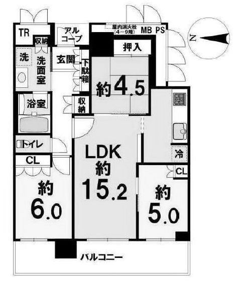 ジオタワー高槻ミューズフロント 間取り図