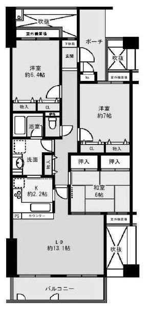 エミナンス高槻 間取り図