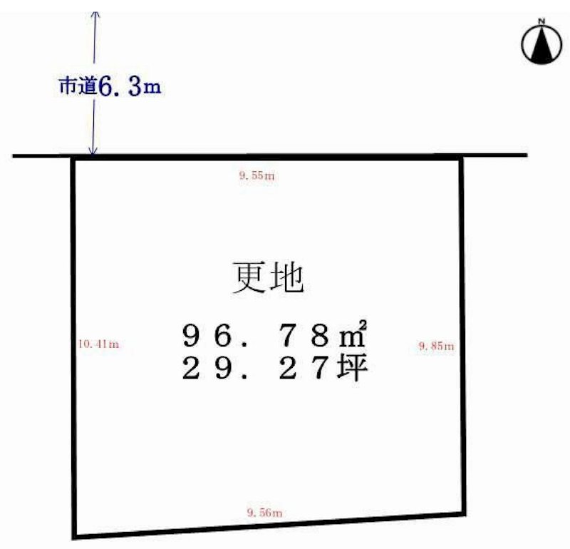 茨木市東太田4丁目　売土地 間取り図