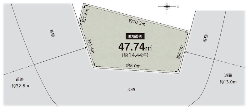 高槻市西冠3丁目　売土地 間取り図