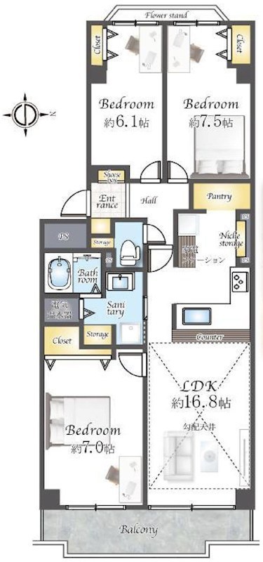 日興千里スカイマンションフレール 間取り図