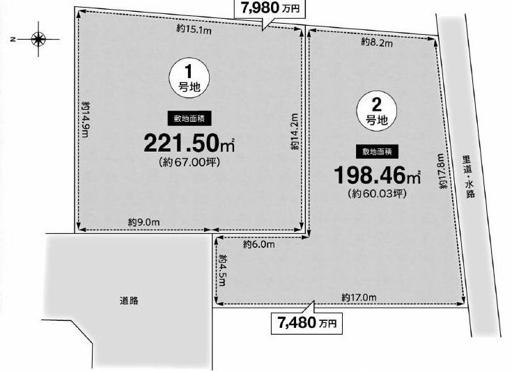 高槻市桜ヶ丘南町　売土地　1号地 間取り図