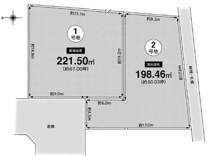 高槻市桜ヶ丘南町　売土地　2号地 間取り図